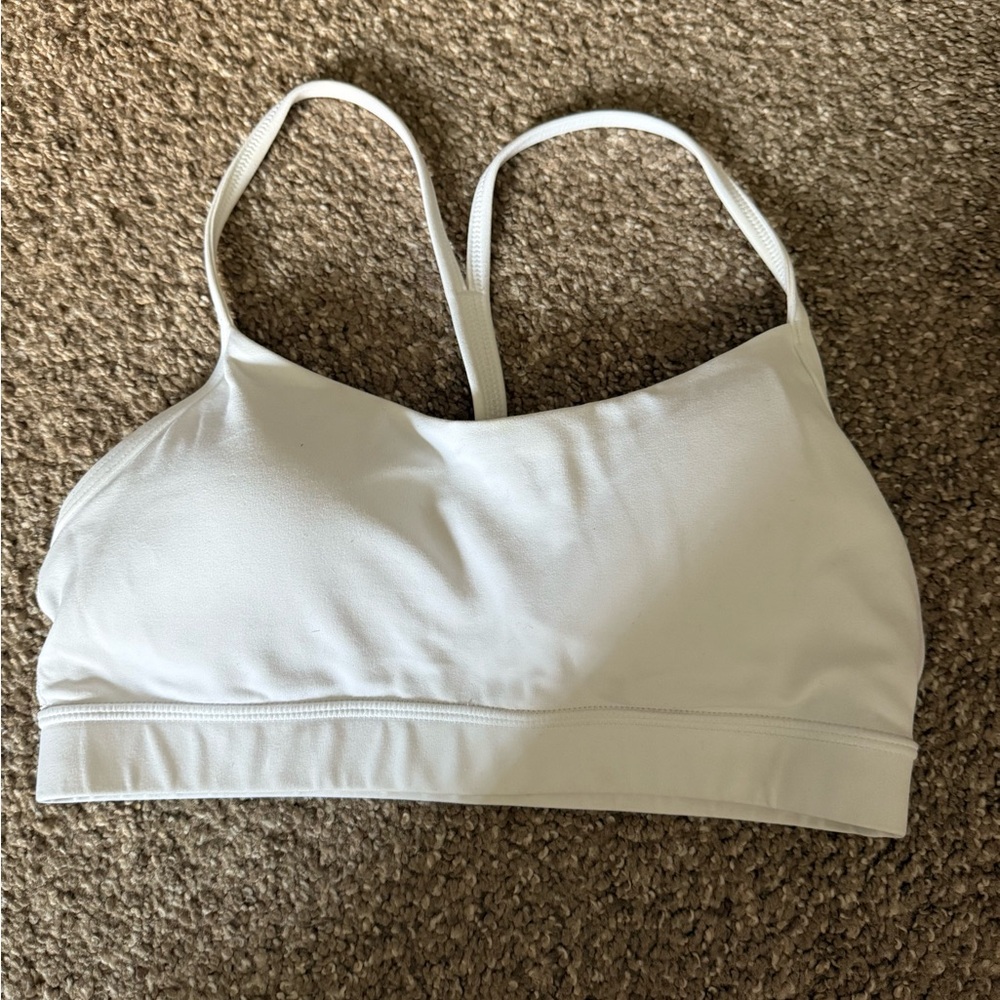 CRZ YOGA White Seamless Light Support Bralette